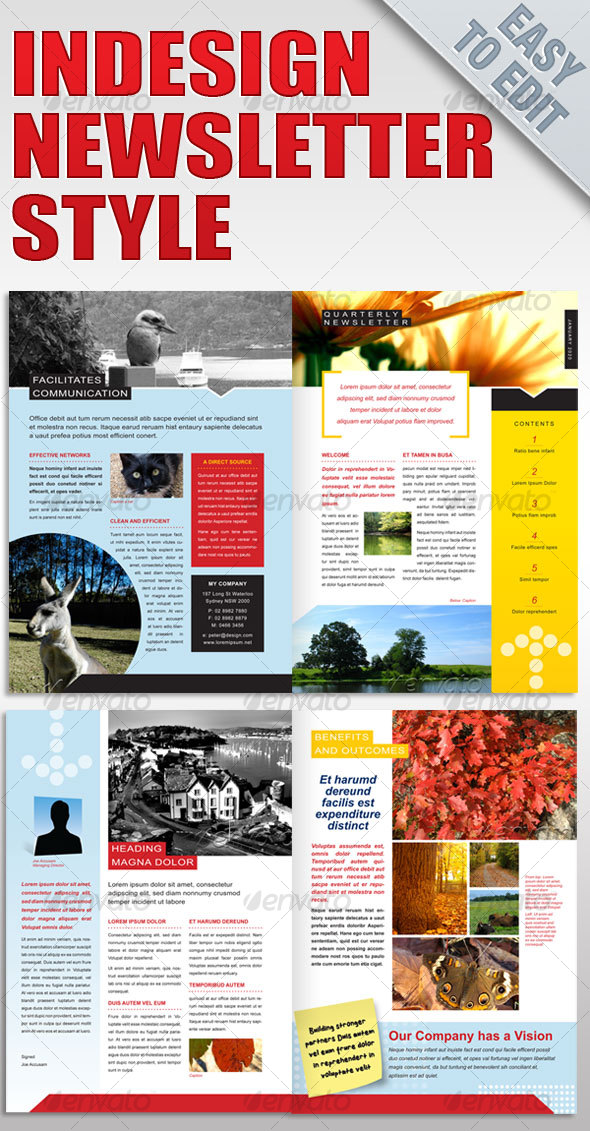 Adobe Newsletter Templates Indesign