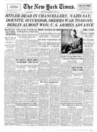 Adolf Hitler Death Newspaper