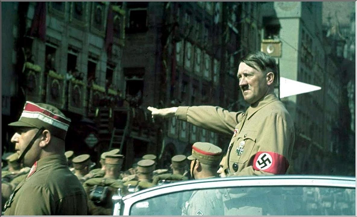 Adolf Hitler Salute Color