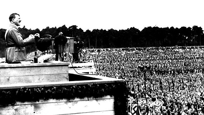 Adolf Hitler Speech Crowd