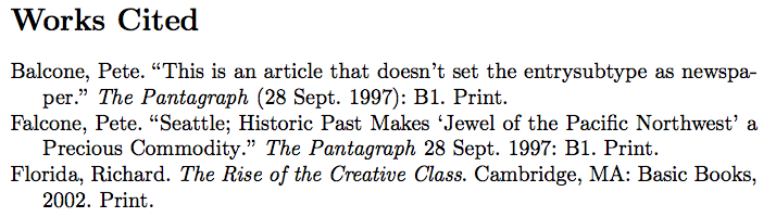 Bibliography Newspaper Article Format