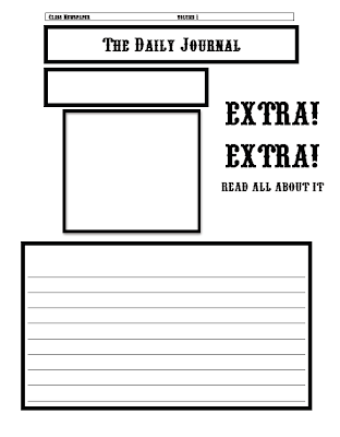 Blank Newspaper Article Template For Kids