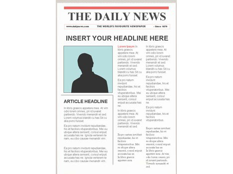 Blank Newspaper Template For Word