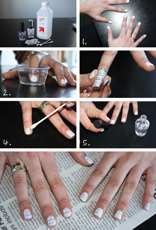 Can You Do Newspaper Nails With Nail Polish Remover