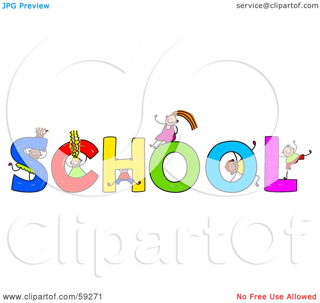 Children Playing At School Clip Art