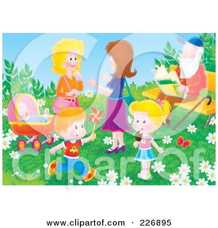 Children Playing In The Park Clipart