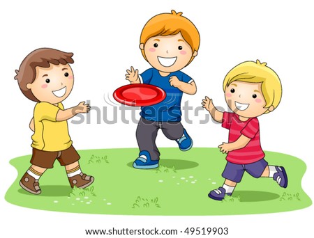 Children Playing In The Park Clipart