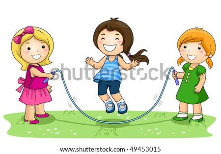 Children Playing In The Park Clipart