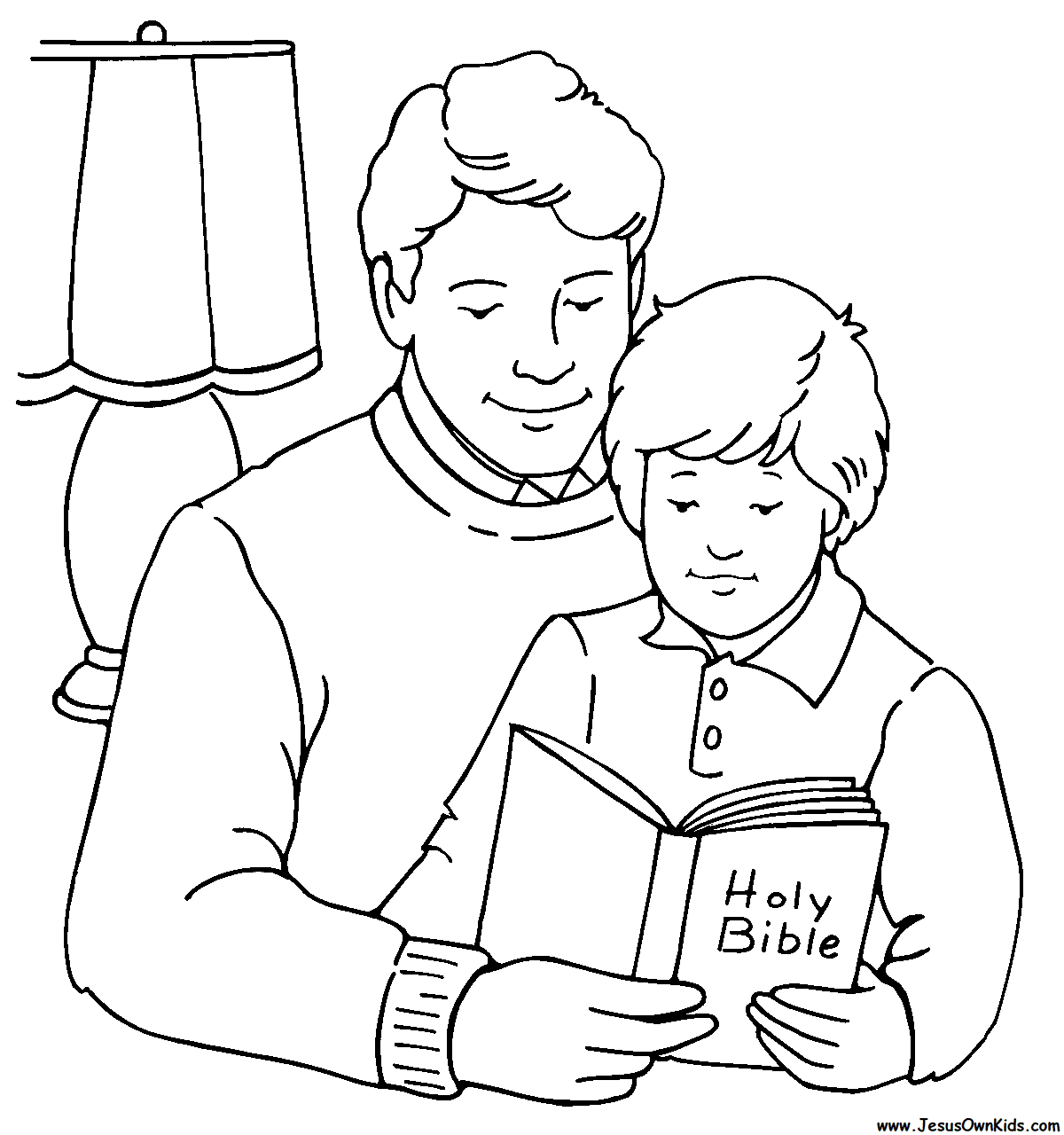 Children Reading Books Coloring Pages