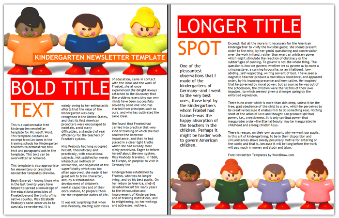 Classroom Newsletter Templates For Teachers Free