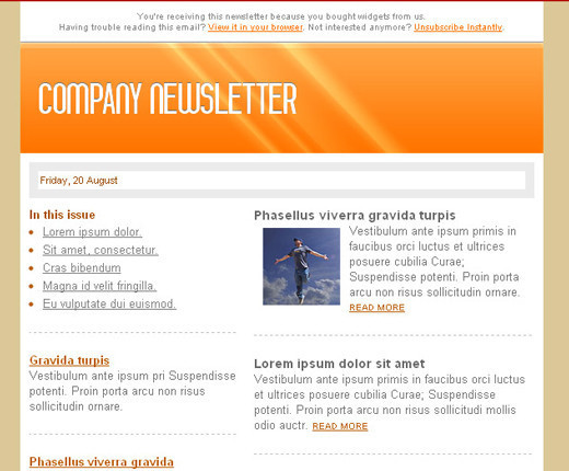 Corporate Newsletter Design Inspiration