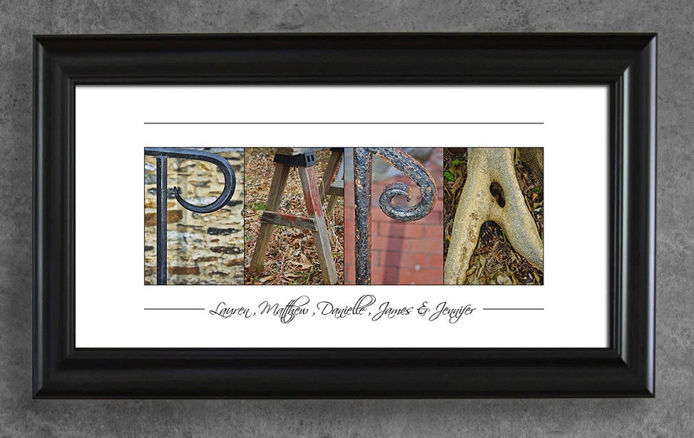 Customized Alphabet Photo Art