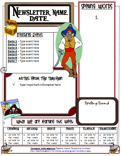 Cute Newsletter Templates For Teachers