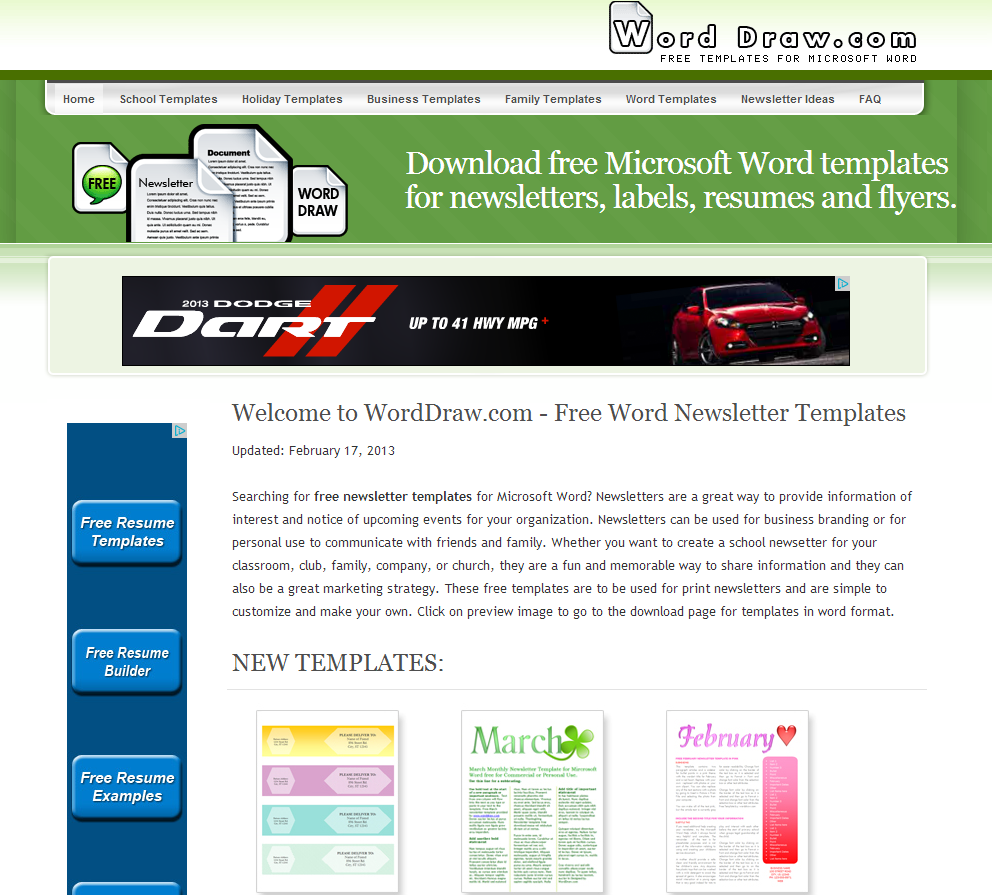 Free Newsletter Templates For Microsoft Word