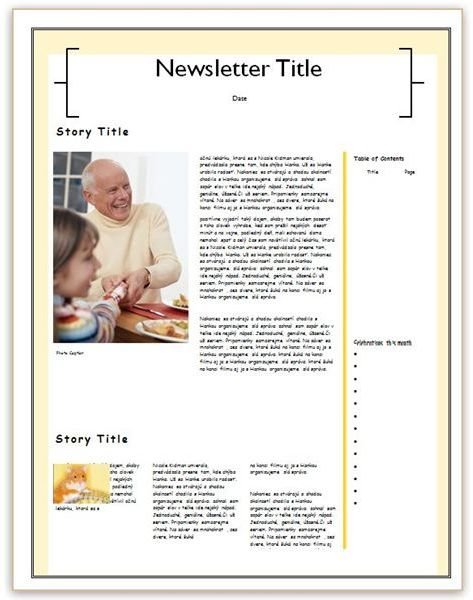 Free Newsletter Templates For Word 2003