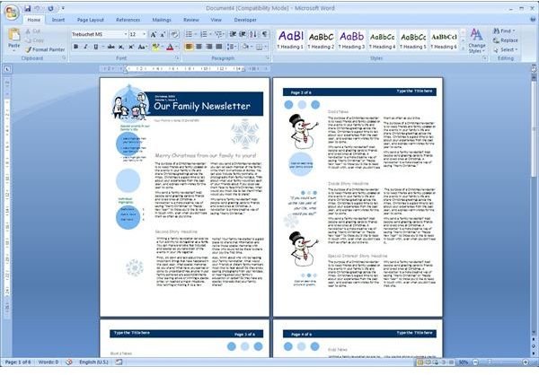 Free Newsletter Templates For Word