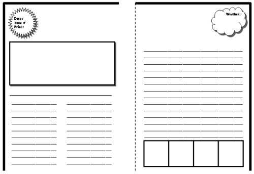 Free Printable Blank Newspaper Template For Kids