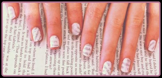 How To Do Newspaper Nails With Magazine