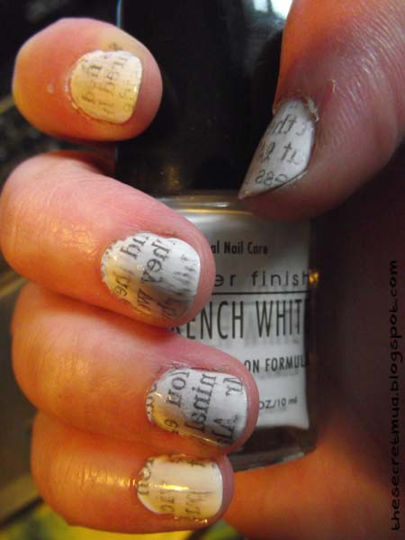 How To Do Newspaper Nails With Nail Polish Remover