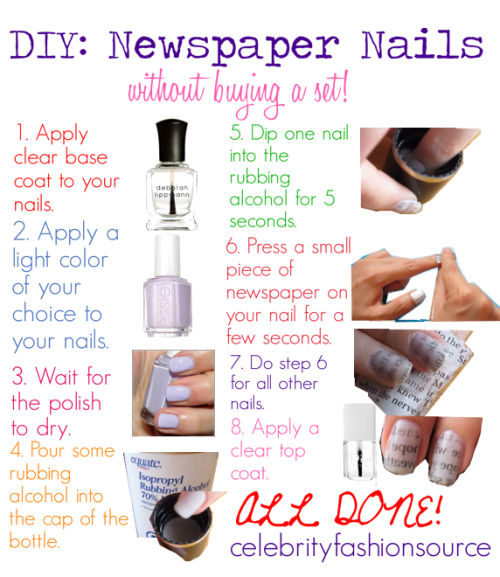 How To Do Newspaper Nails With Nail Polish Remover