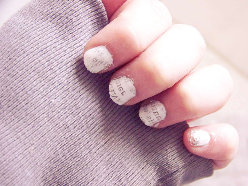 How To Do Newspaper Nails With Nail Polish Remover