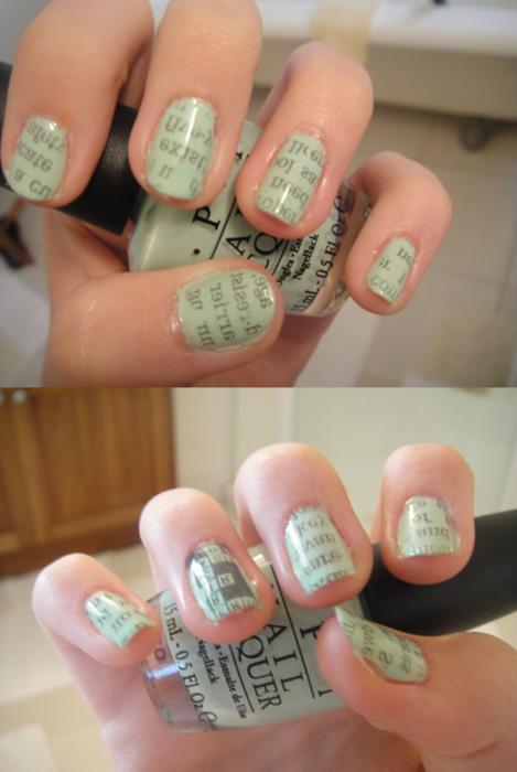 How To Do Newspaper Nails With Nail Polish Remover