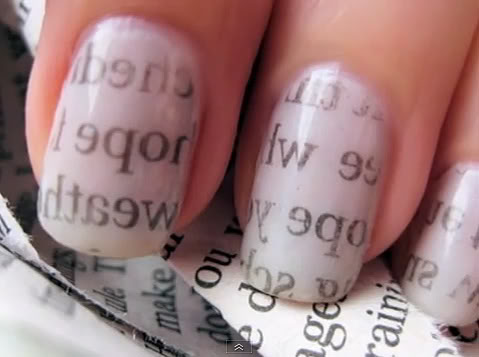 How To Do Newspaper Nails Without Alcohol