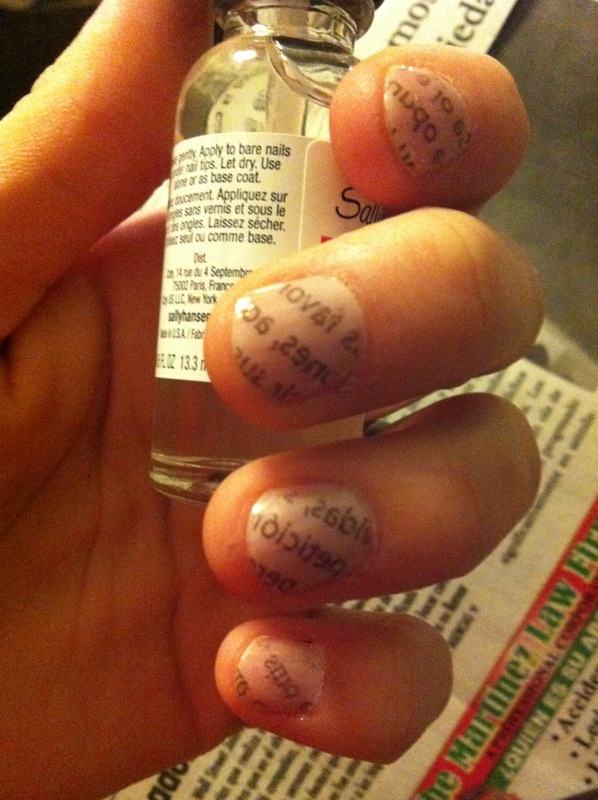 How To Do Newspaper Nails Without Alcohol