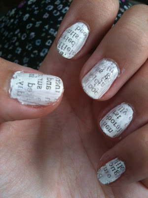 How To Do Newspaper Nails Youtube