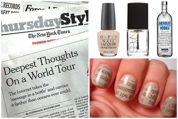 How To Do Newspaper Nails Youtube