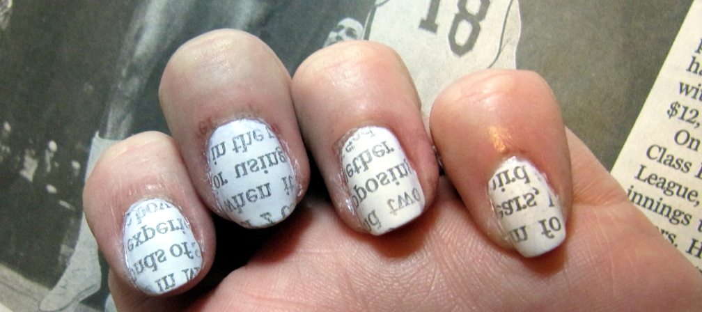 How To Do Newspaper Nails Youtube