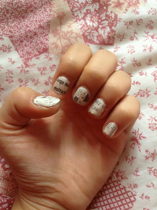 How To Make Newspaper Nails Darker