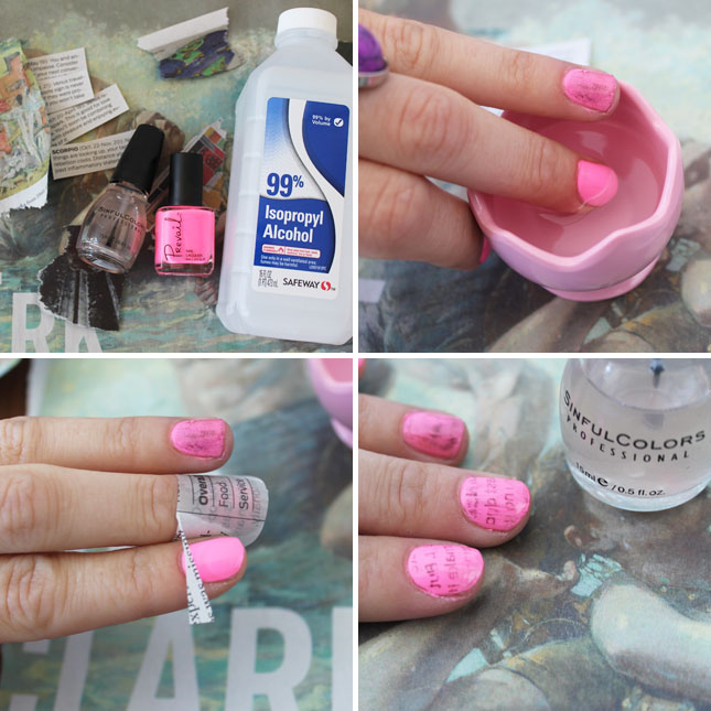 How To Make Newspaper Nails Without Alcohol