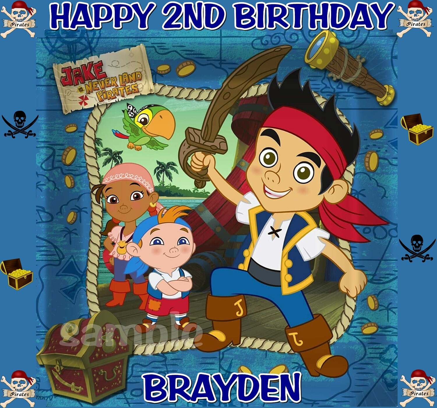 Jake And The Neverland Pirates Birthday Cake Topper