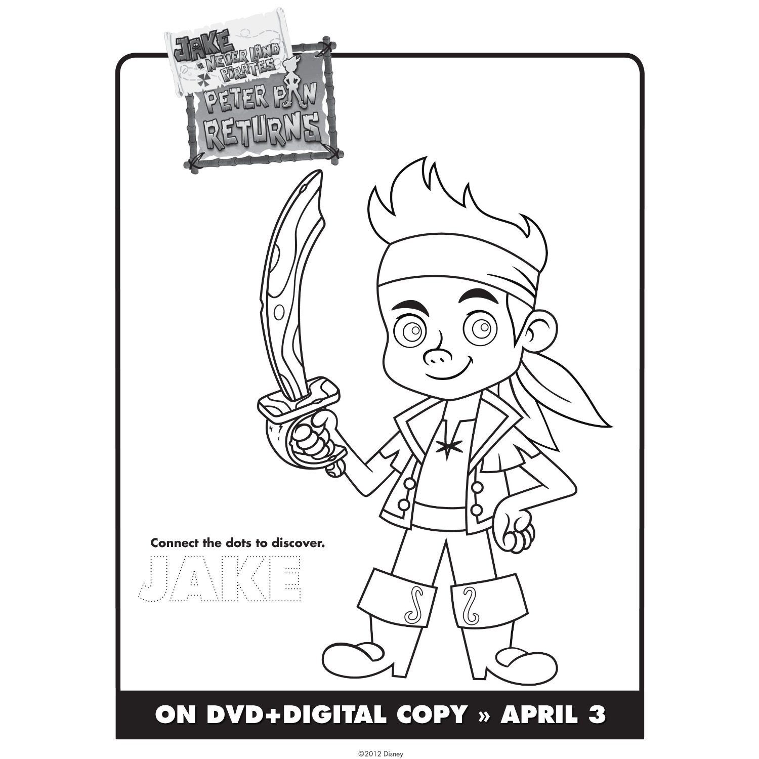 Jake And The Neverland Pirates Coloring Pages For Kids