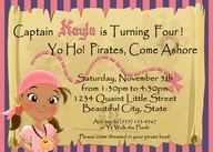 Jake And The Neverland Pirates Invitations Template