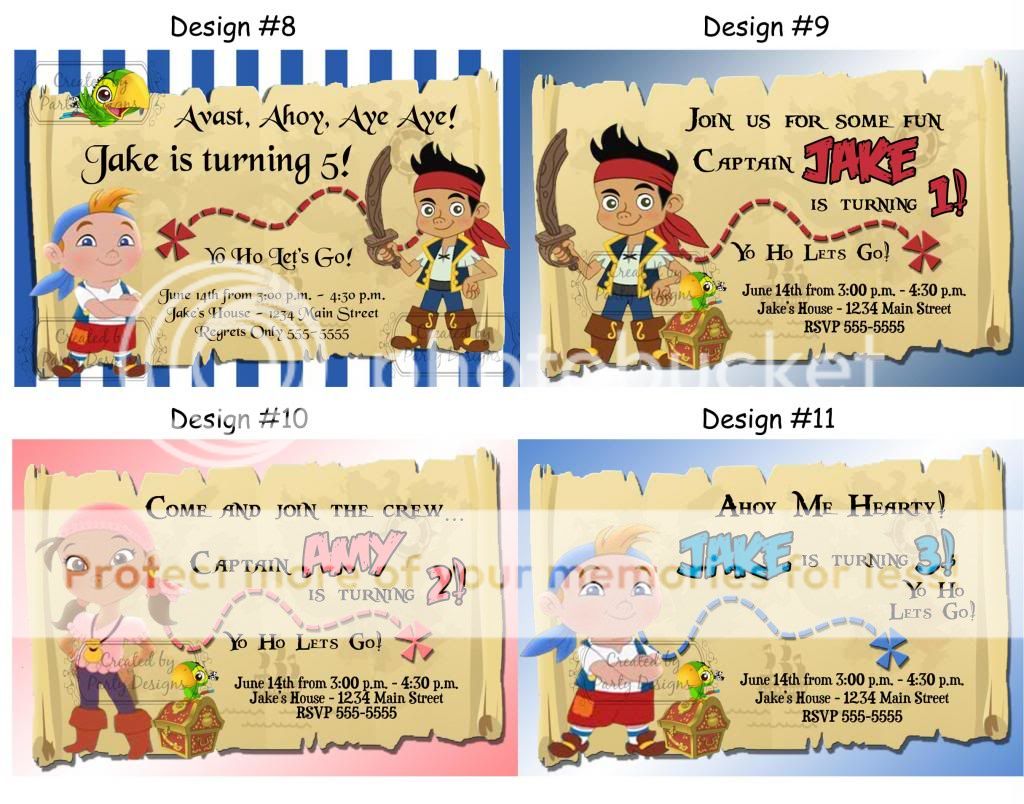 Jake And The Neverland Pirates Invitations Template