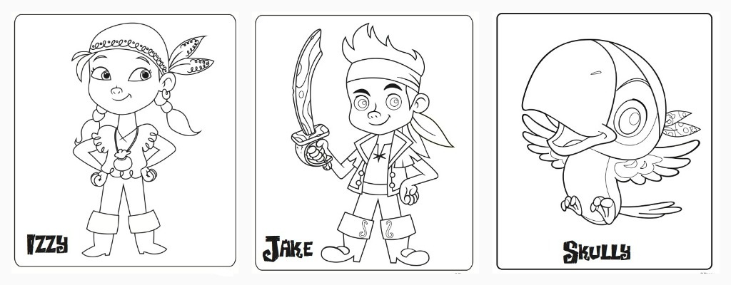 Jake Y Los Piratas Para Colorear