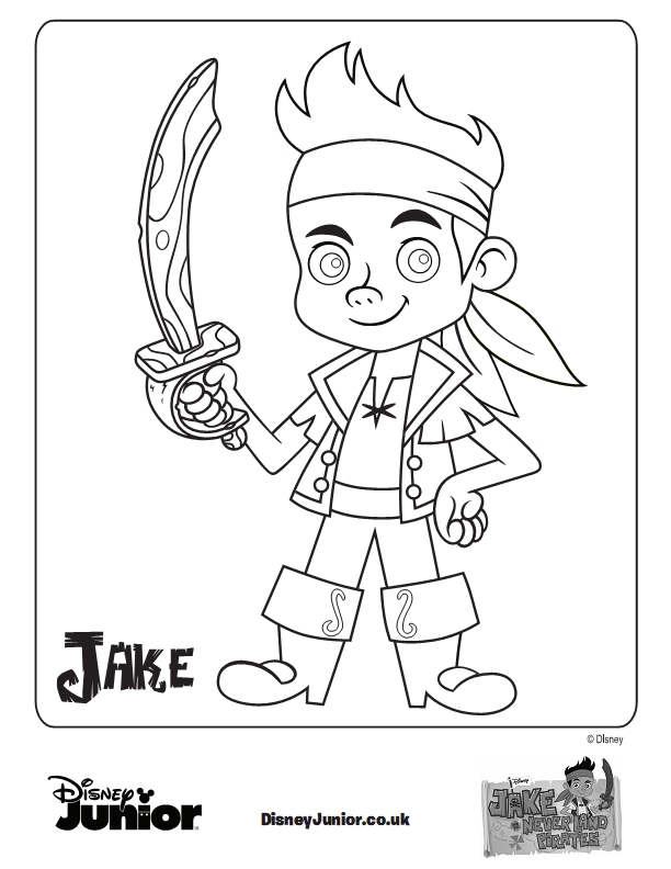 Jake Y Los Piratas Para Colorear