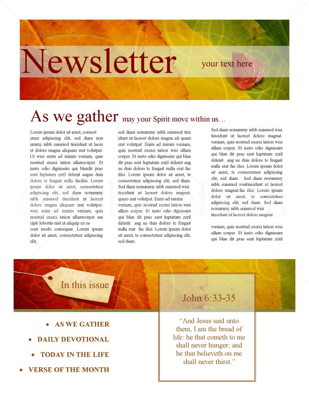 Newsletter Design Samples Free