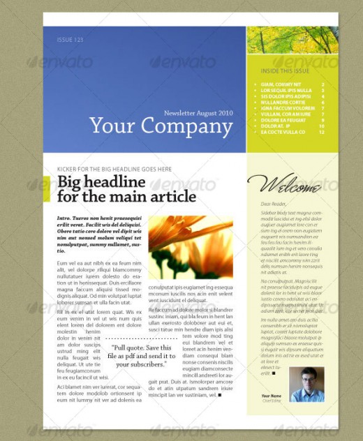 Newsletter Examples Indesign