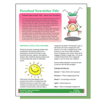 Newsletter Templates For Kids Free