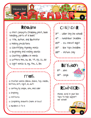 Newsletter Templates For Teachers Kindergarten