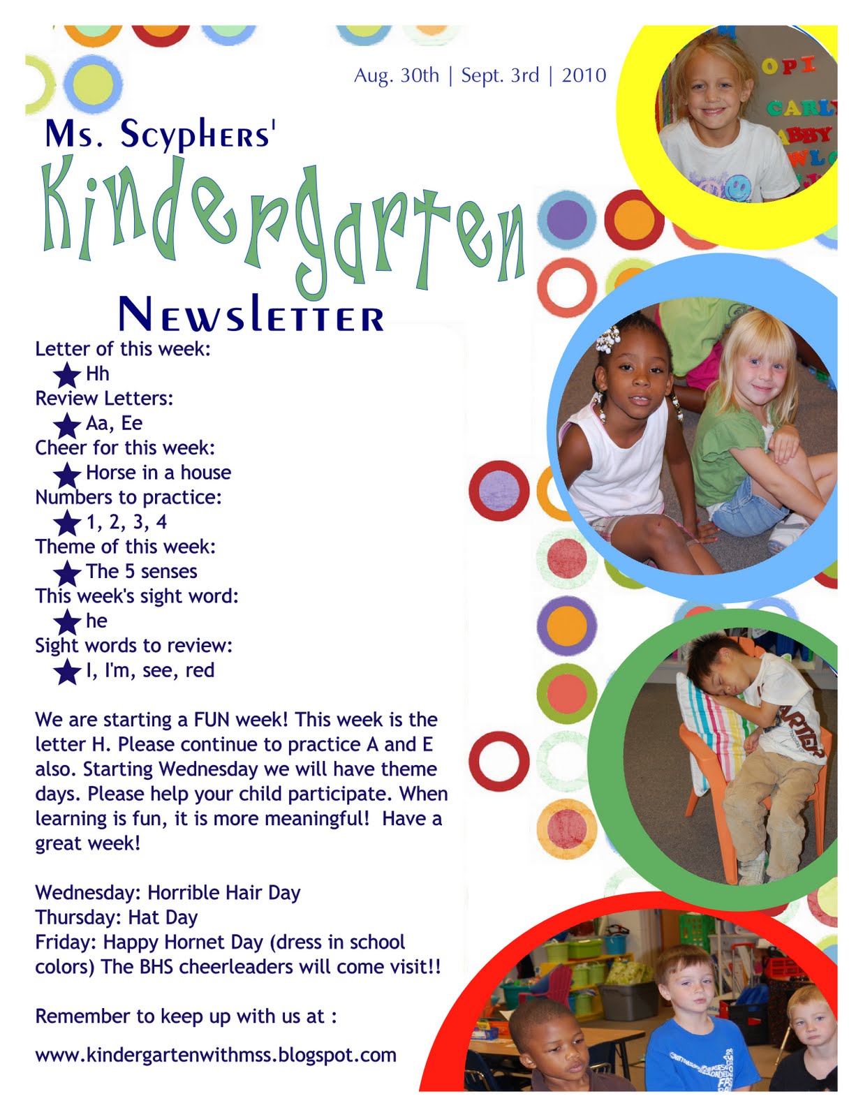 Newsletter Templates For Teachers Kindergarten