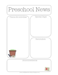 Newsletter Templates For Teachers Preschool