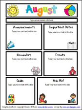 Newsletter Templates For Teachers Preschool