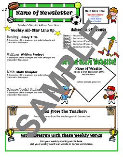 Newsletter Templates For Teachers Word