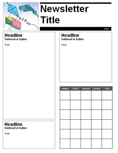 Newsletter Templates For Teachers Word