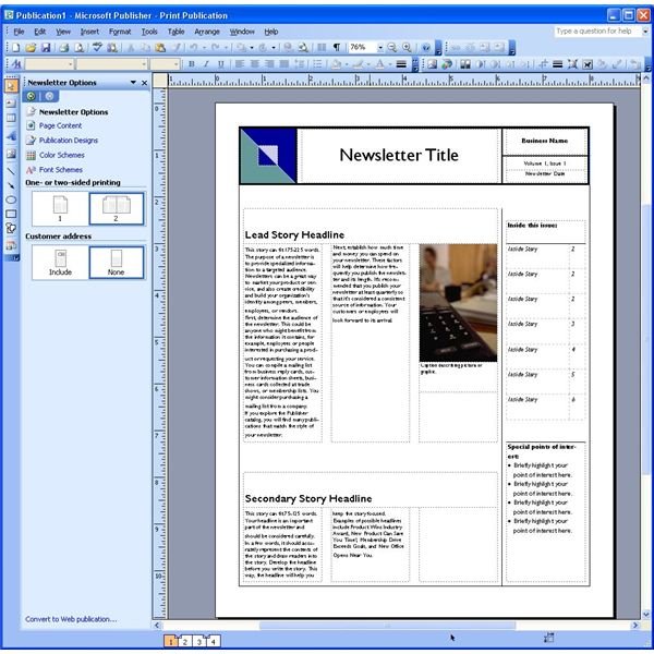 Newsletter Templates For Word 2003