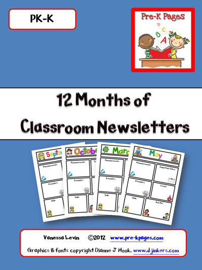 Newsletter Templates Free Kindergarten